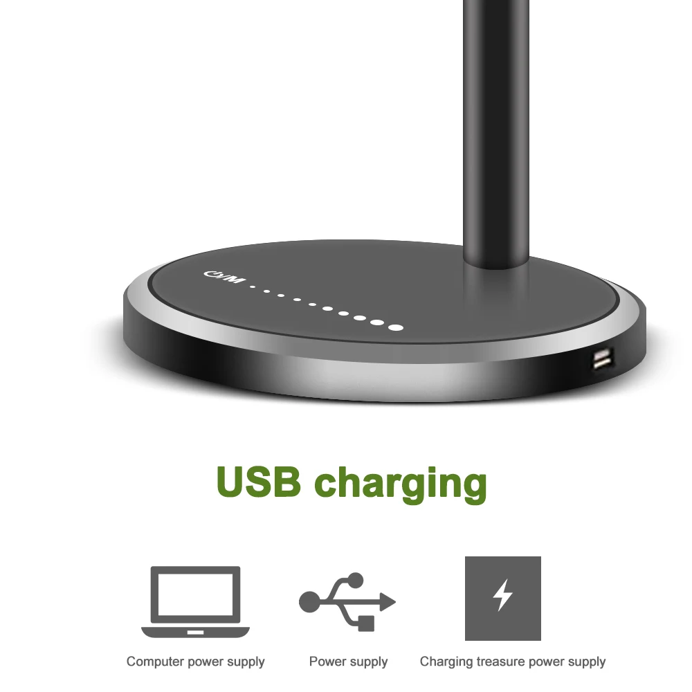 Светодиодная настольная лампа деловая офисная с сенсорным управлением защита