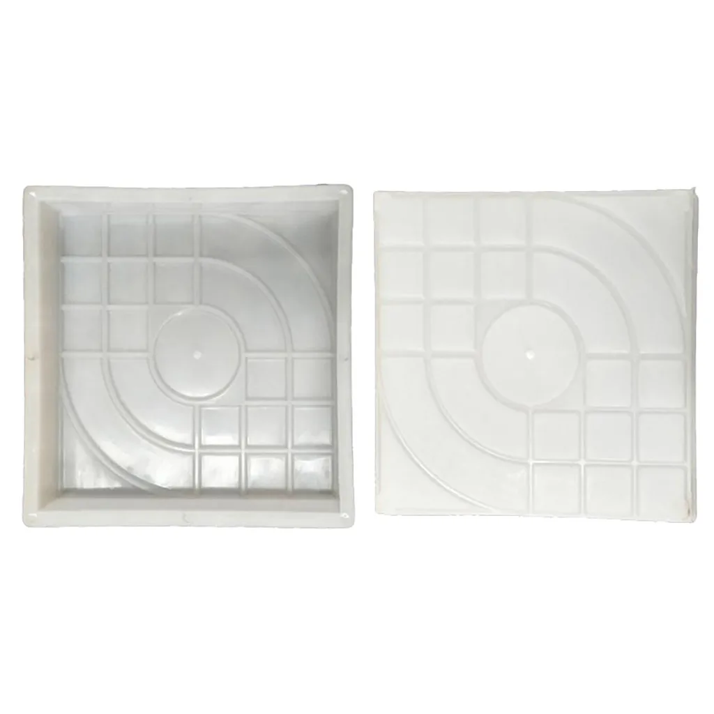 Белая пластиковая форма для самостоятельного изготовления мощения дома сада