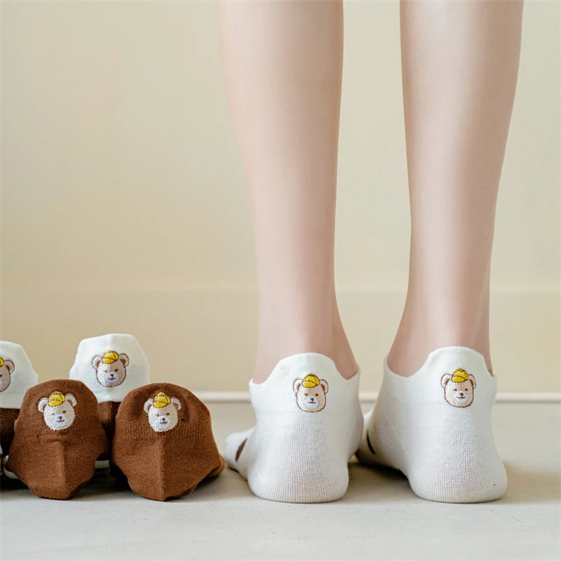 

Women's Socks Fashion New Cute Cartoon Short Invisible Socks Woman Cotton Casual Short Ankle Socks Breathable Summer Cute Female