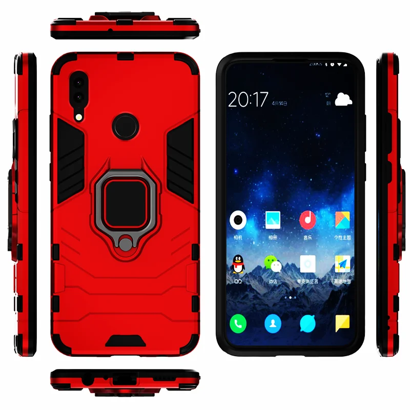 Чехол-подставка для телефона с кольцом на палец Huawei P Smart противоударный чехол 2019