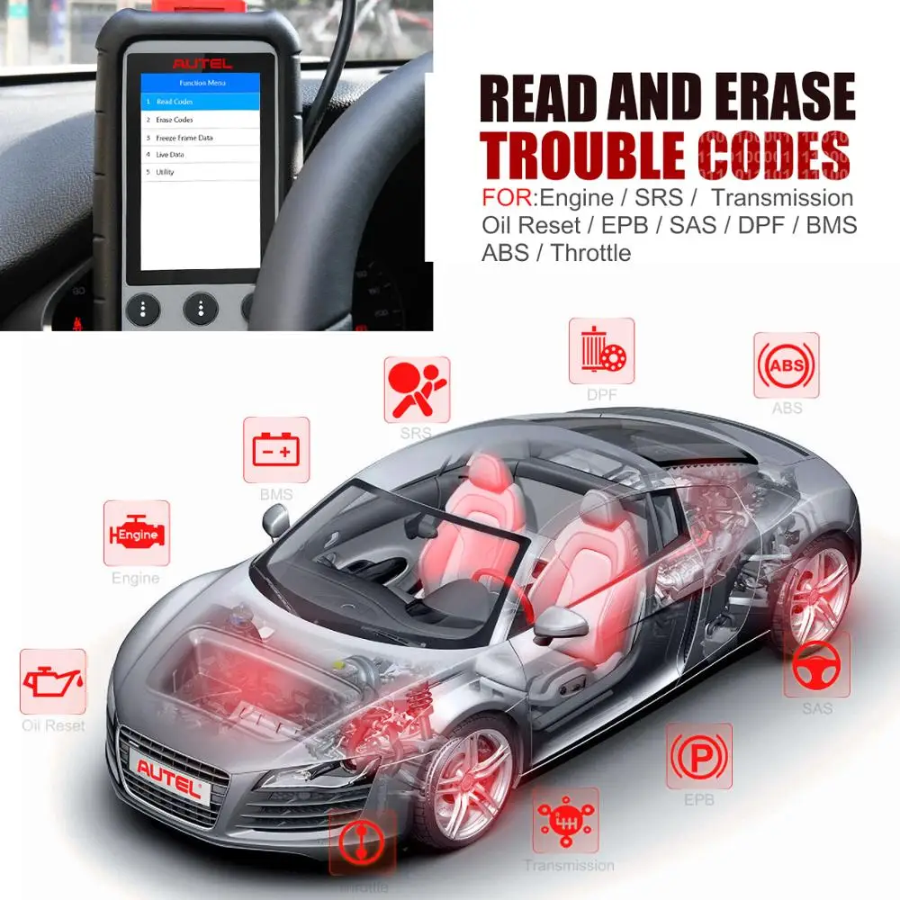 Autel MD806PRO автомобильный диагностический инструмент OBD2 сканер полная система