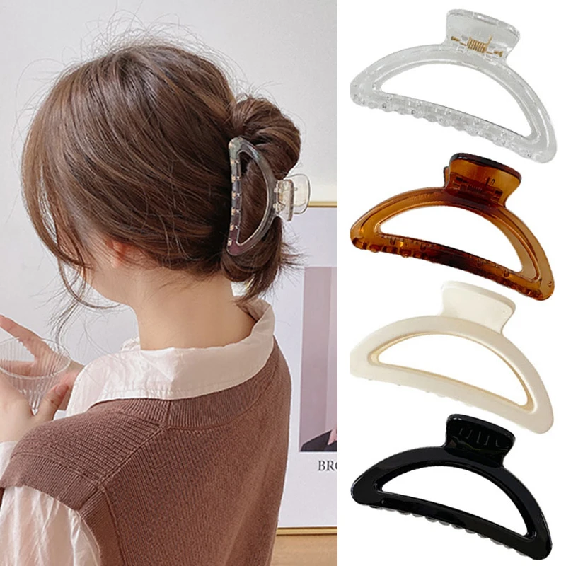 

Коготь волос для женщин женские макияж заколки для волос аксессуары для волос дуги выдалбливают Краб для ванной зажим девушка мода 2021 новые...