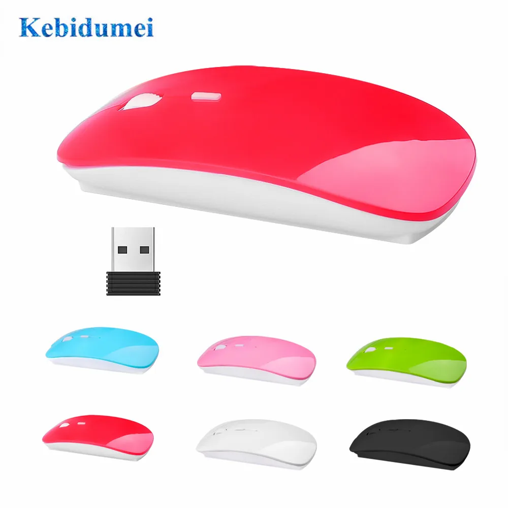 Беспроводная мышь Kebidumei 2 4 ГГц ультратонкая оптическая игровая тонкая USB-мышь для