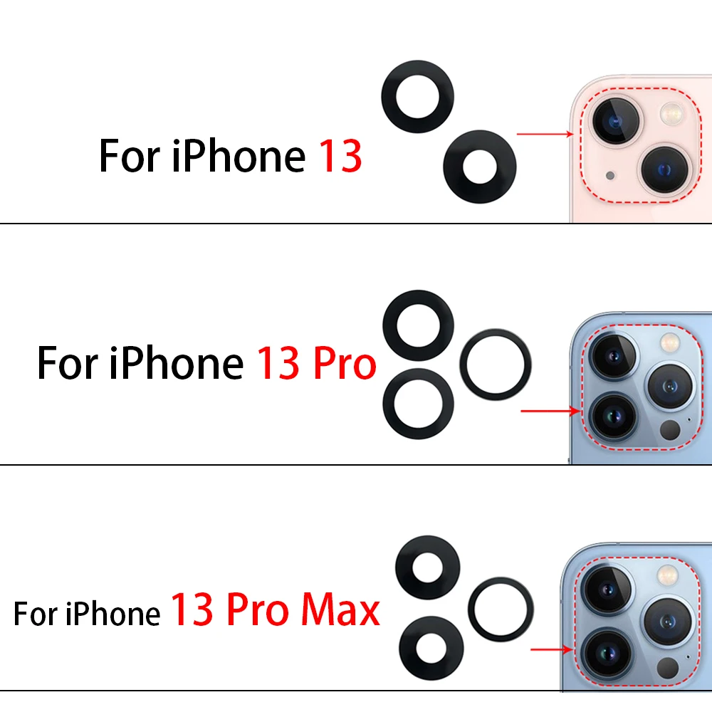 Оригинальная новая задняя камера стеклянный объектив для iPhone 13 Pro Max Mini с Ahesive