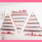 5 шт. стильные железные полки для ногтей набор стеллаж для демонстрации розовый держатель для лака для ногтей настенный подвесной шкаф для хранения для магазинадома 2019