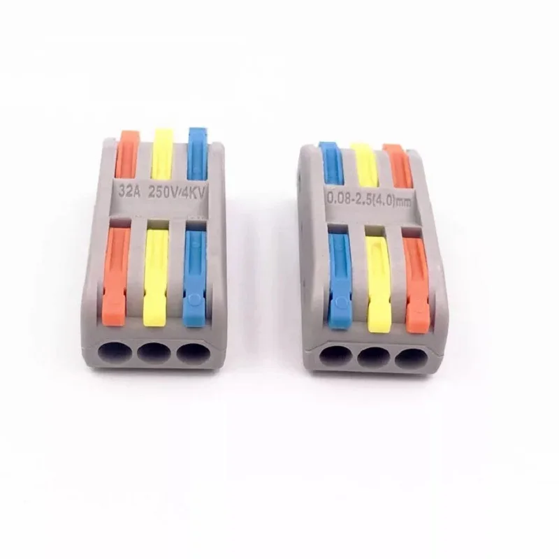 50 шт. разъемы быстрого монтажа SPL 2 3 компактный проводки клемма 0 08 2.5mm2 30 два и