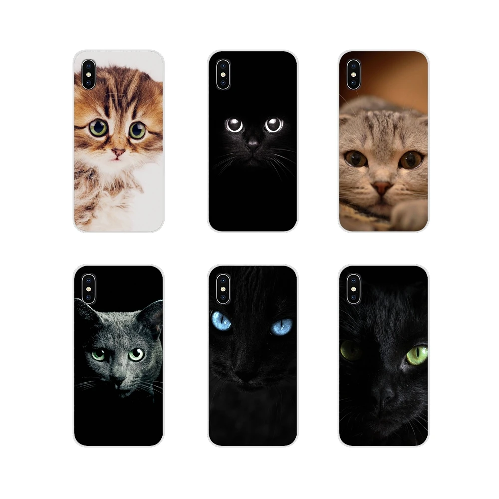 С черными котиками и смотреть в глаза силиконовый чехол-сумка для htc один U11 U12 X9 M7