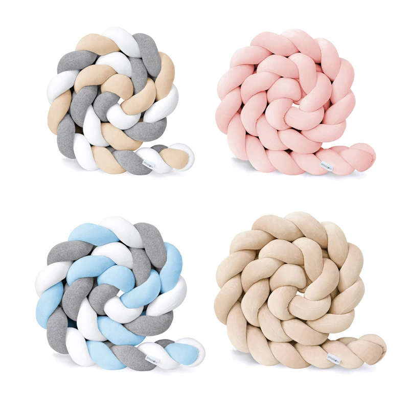

1M/2M/3M Newborn Cot Bumper Baby Braid KnotCradle Braid Crib Bumper Baby Decorations Baby Room Crib Bebe Infant Knot Pillow Room