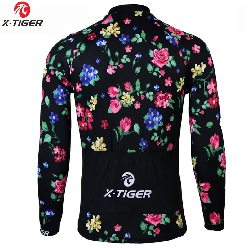 Зимняя Теплая Флисовая веломайка X TIGER сохраняющая тепло одежда для велоспорта