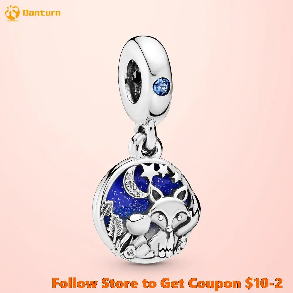 

2020 New 925 Sterling Silver Beads Fox & Rabbit Dangle Charms fit Original Pandora Bracelets Women DIY Jewelry