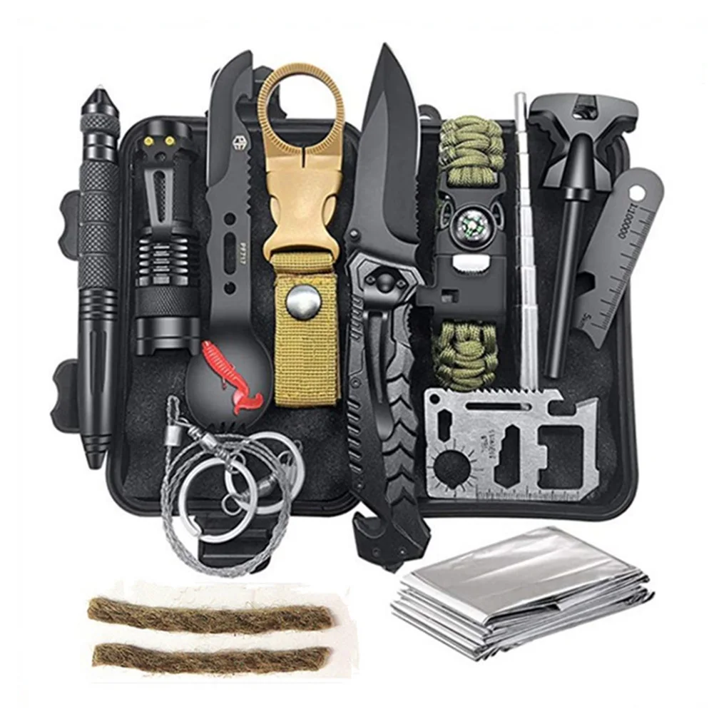 

13 In 1 Outdoor Camping Survival Gear Kit Set Travel Survival Tool Emergency Supplies Survival Gear Tactical First Aid Kit