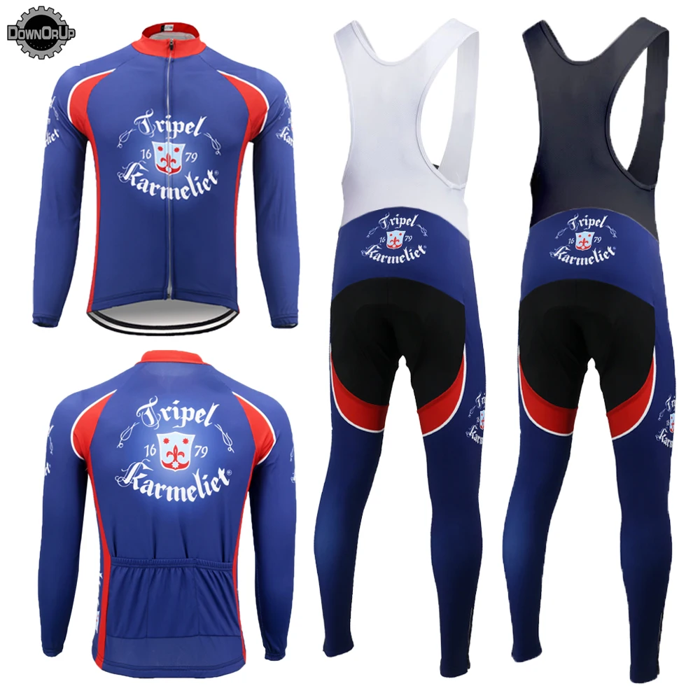 Велосипедная майка BEER Classic для мужчин комплект с длинным рукавом Утепленная