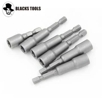 1pc hex socket sleeve nozzles strong magnetic nut driver set drill bit adapter wind approved sleeve electric 6 8 10 13 17mm