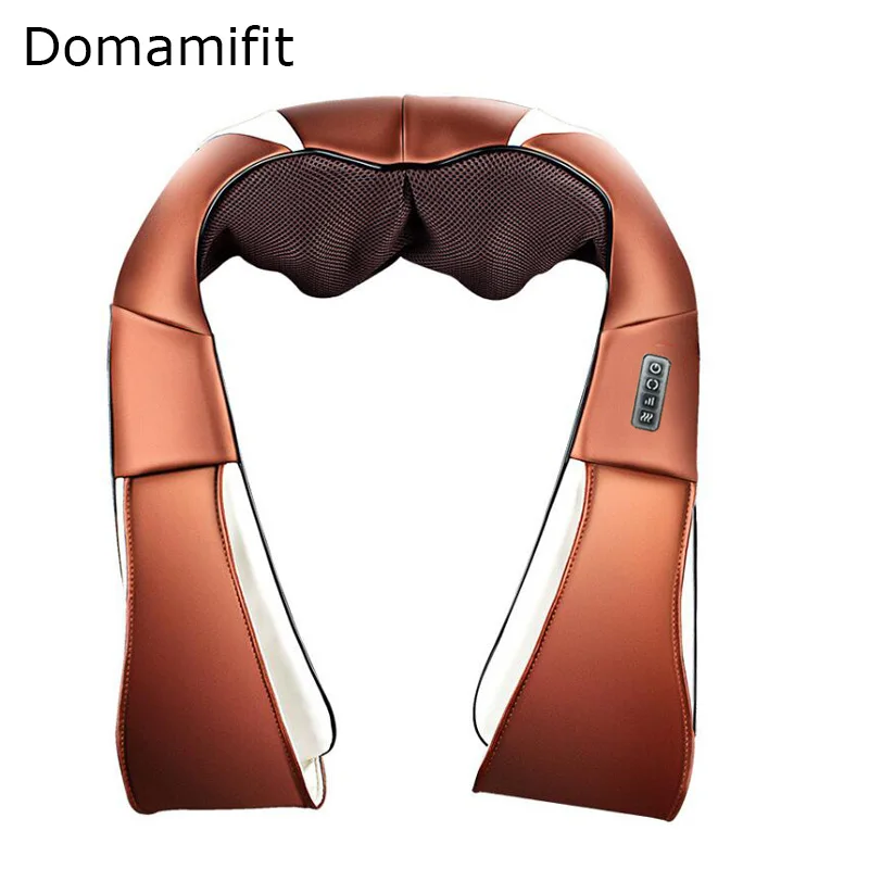 Domamifit шиацу шейки спины и шеи массажер шаль Электрический ролик устройство