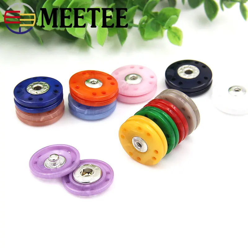Meetee 20 шт. 21 мм Высокое качество красочные смолы кнопки DIY Невидимые для пальто одежды ручного шитья аксессуары смолы кнопки ZK2008