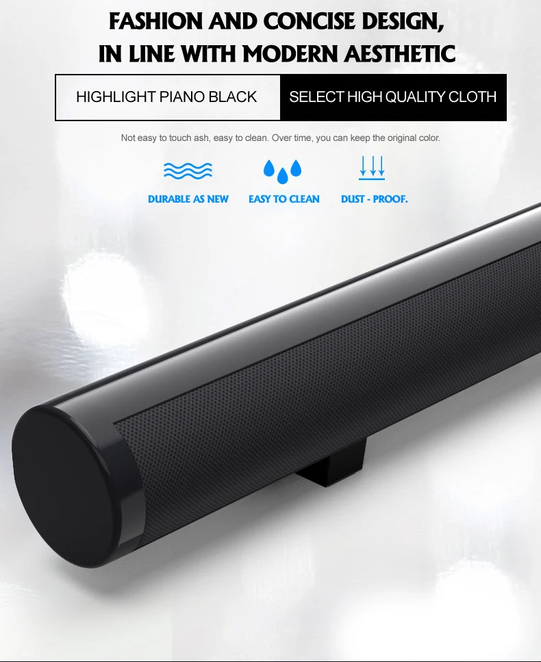 Съемный беспроводной bluetooth саундбар стереоколонка с поддержкой USB Оптический RCA