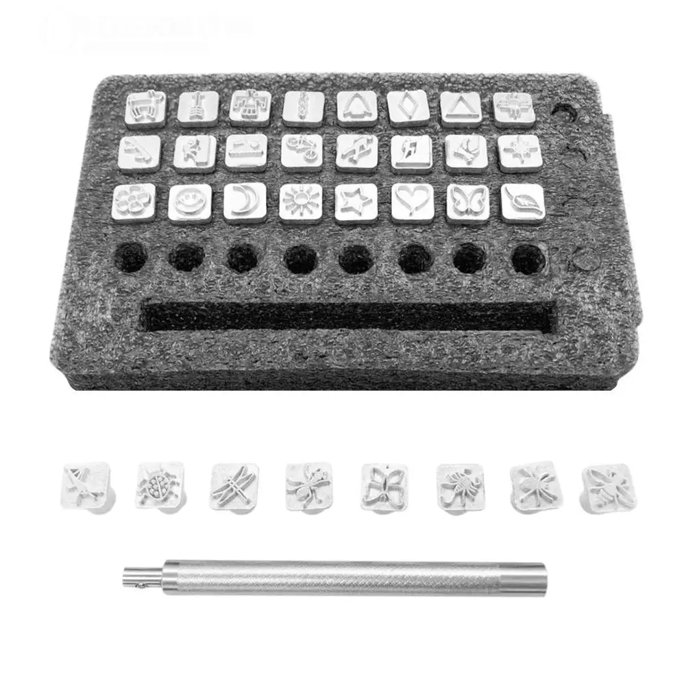 Кожаные инструменты для печати дырокол рукоделия ручной работы с буквами