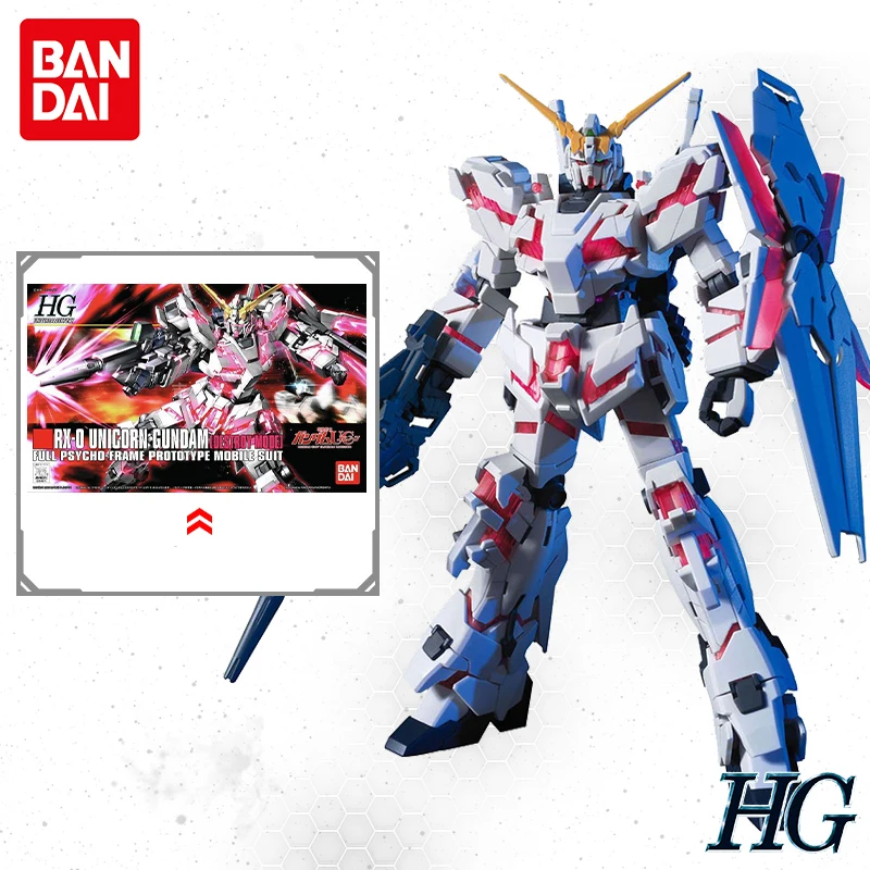 

Bandai Gundam HGUC 100 1/144 RX0 Единорог разрушение режима полный психорамный прототип мобильный костюм ПВХ экшн-фигурки аниме игрушки