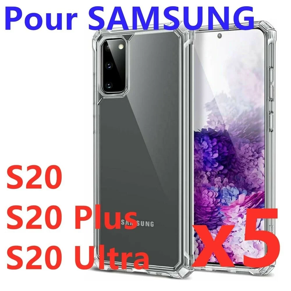 

Pour For Samsung S20 Plus Ultra Coque Etui Transparente Protection Antichoc