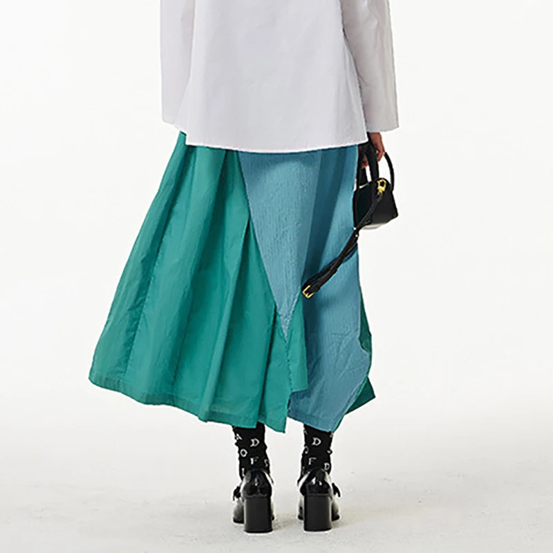 SHENGPALAE индивидуальная юбка с высокой эластичной талией Женская Весенняя Новинка