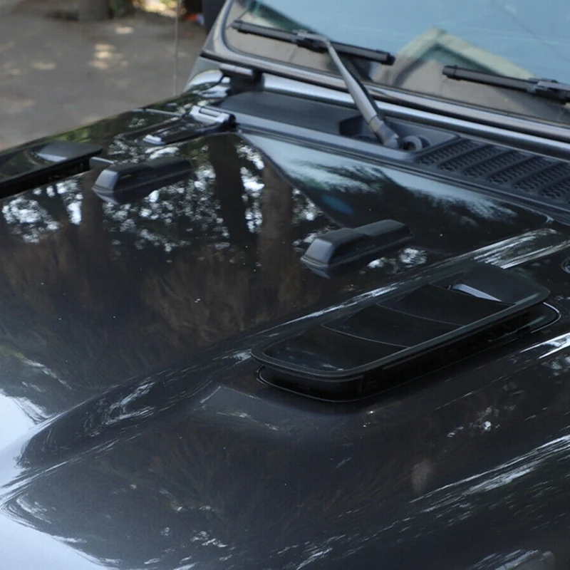 

Black Car Hood Air Vent Cover Hood Air Outlet Decorative Covers for Jeep Wrangler JL Spots 2018-2020