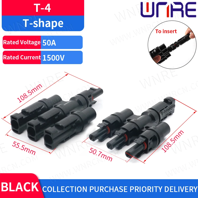 PV-коннектор типа T параллельное подключение системы солнечной панели