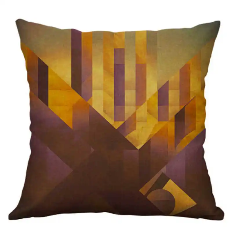 

Print Pillow Cushion Home Cotton Case Cover 18'' Decor Throw Linen Geometry