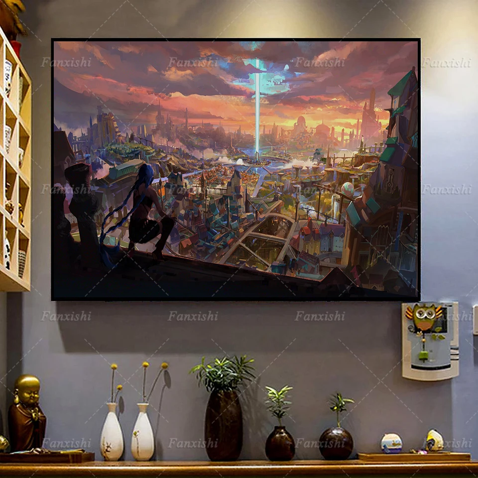 

Arcane Jinx League Of Legends Tv Posters Modern Living Room Decor Canvas Wall Art Prints Nordic Home Bedroom Decor Paintings