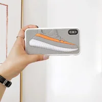 3D спортивная обувь чехол для телефона для Iphone 6 6S 7 8 Plus X XR XS MAX - Цвет: Темно-серый