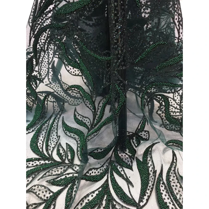 Высокое качество африканская кружевная ткань для свадьбы чистый цвет блестки