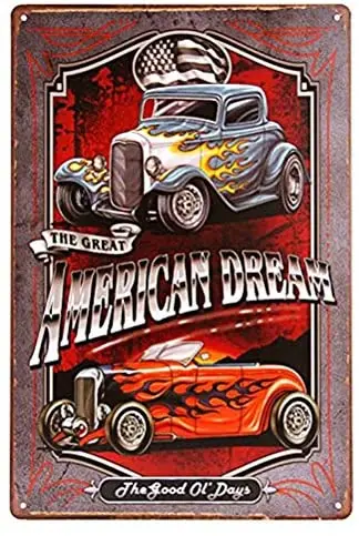 

Metal Tin Signcar Decoration Vintage Car Metal Poster Print Garage Shabby Chic Wall Decor Bar Diner Wall Decor Metal 8 X12Inchs