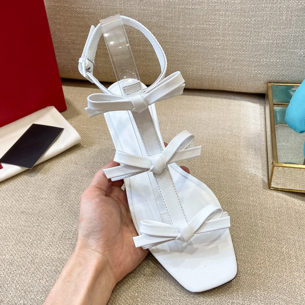 Летние тапочки для женщин новейший дизайн бант классическая женская обувь