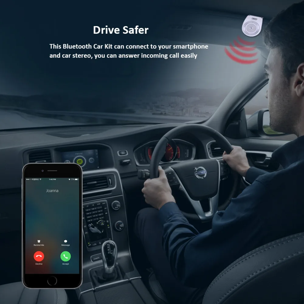 Автомобильный беспроводной Bluetooth-комплект T821 система громкой связи с