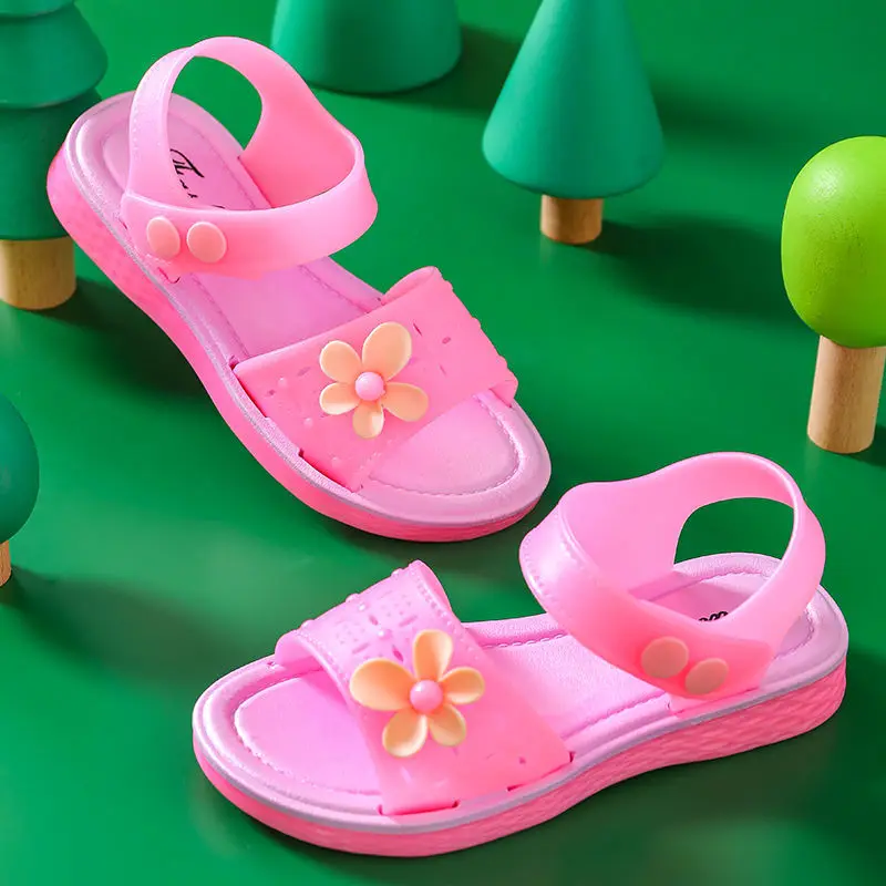 Детские сандалии для девочек летняя прозрачная обувь детские модные принцессы