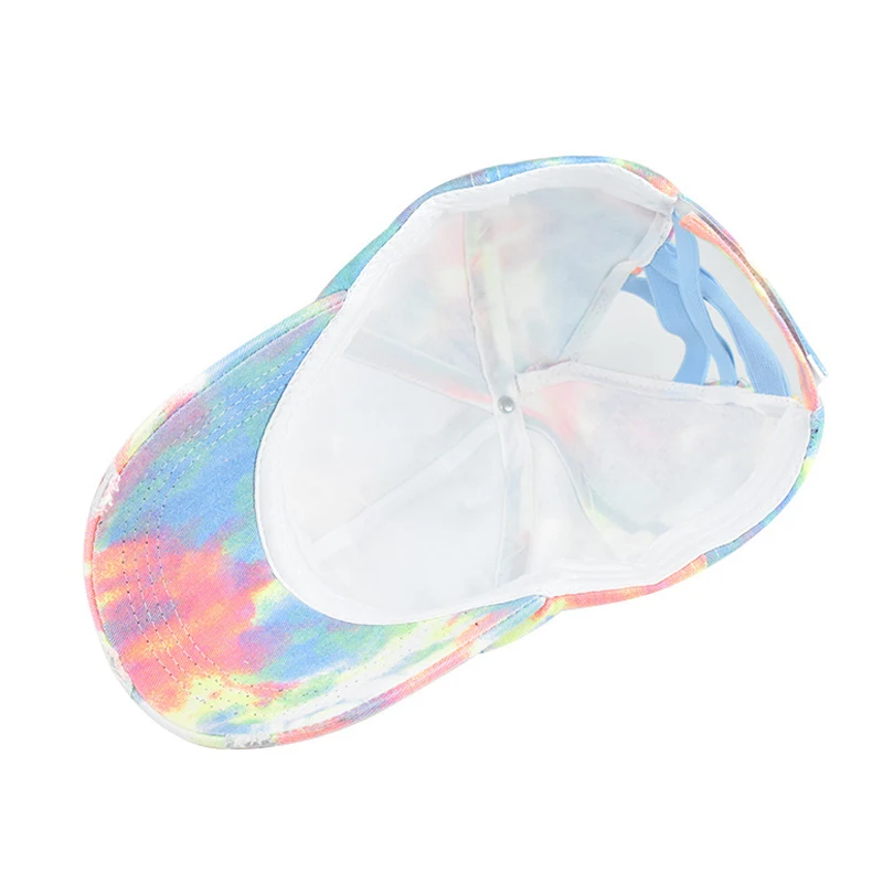 

Women's Chinoiserie Ponytail Baseball Cap Female Casual Outdoor Tie Dye Sun Hat Girl Summer Sports Gorras Adjust with Velcro