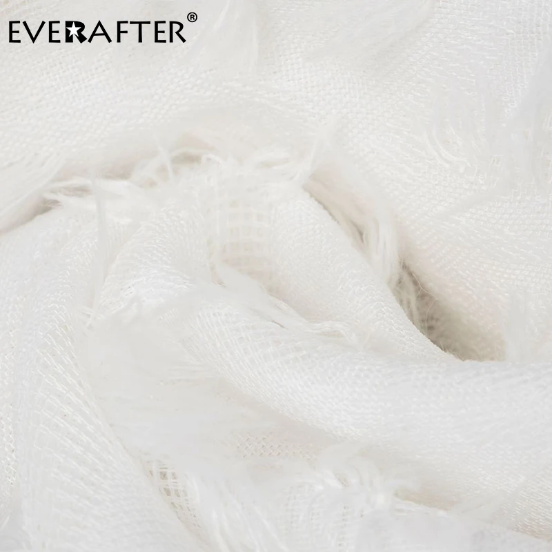 

EVERAFTER Elegant White Tassel Women Blouse Turn-down Collar Long Sleeves Button Loose Chic Spring Summer Blouses Female Shirt