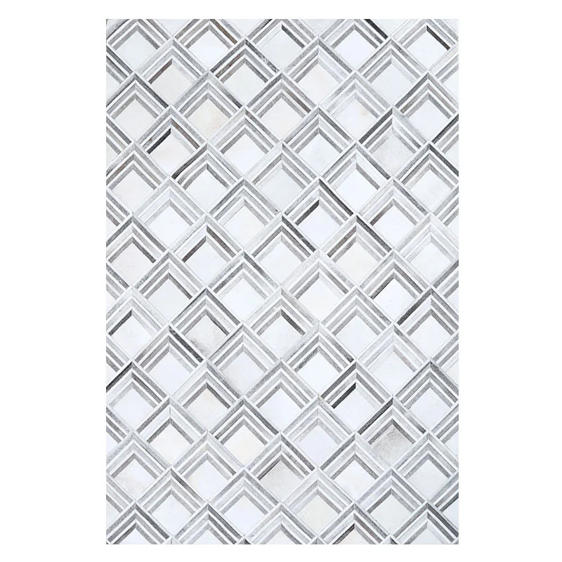 Роскошный кожаный ковер ручной работы в американском стиле натуральный мех