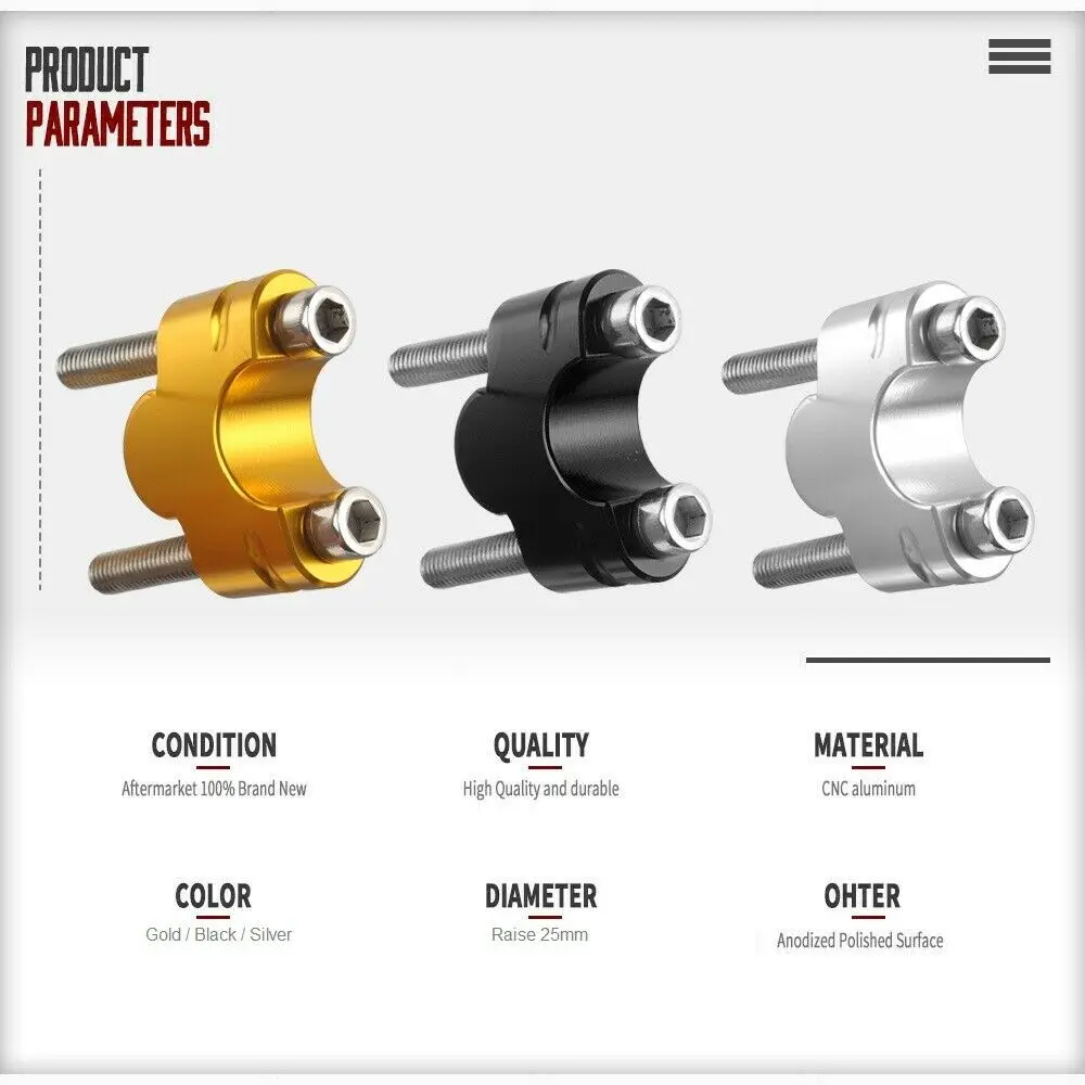 Мотоцикл с фокусным расстоянием 25 мм Riser Крепление зажим рукоятка для YAMAHA MT07 FZ07