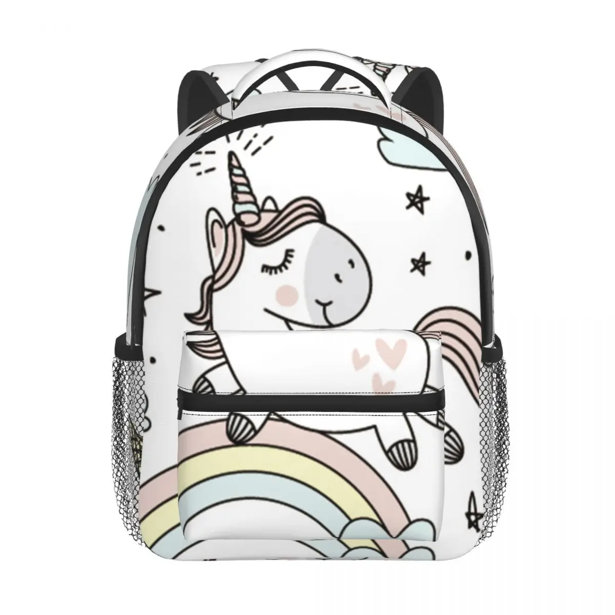 Cute Unicorns Clouds Rainbow And Stars Baby Backpack Kindergarten Schoolbag Kids Children School Bag