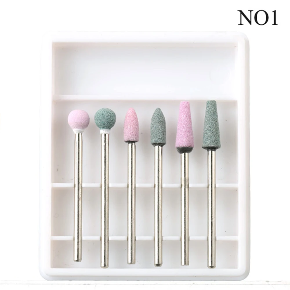 Набор фрез для маникюра и педикюра набор из 6 алмазных насадок электрические