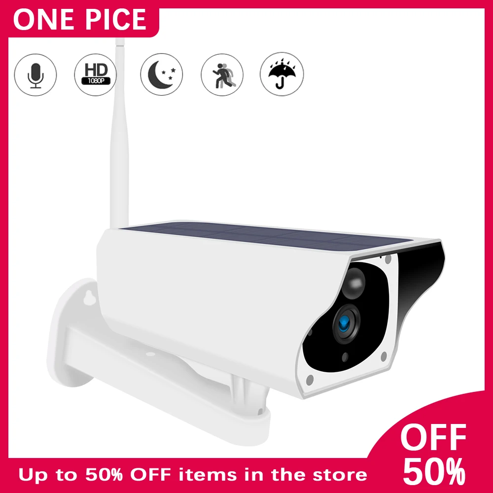 ONE PICE Солнечная WiFi IP камера 1080P HD наружная Зарядка батарея Водонепроницаемая