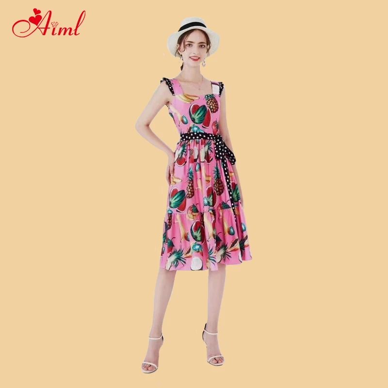 Дизайнер 2020 лето весна красивая девушка мода женский ремень с оборками фруктовый