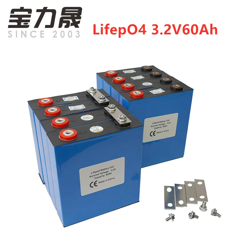 8 шт. 3 2 В 60Ah lifepo4 батарейный элемент 3000 цикл 12V120AH 24V60Ah для EV RV Ремонтный комплект