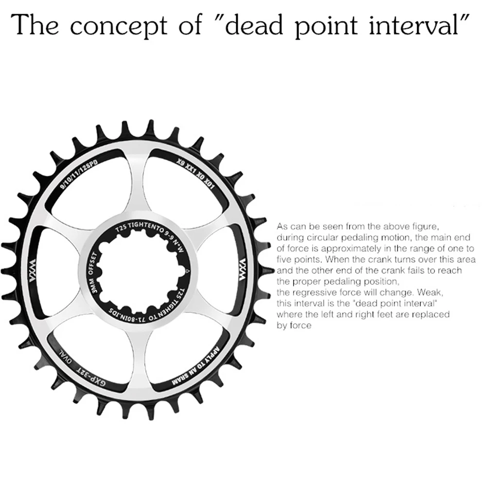 VXM овальная Звездочка 3 мм смещение прямое Крепление для GXP Кривошип Орел X9 X0 XX1 X01