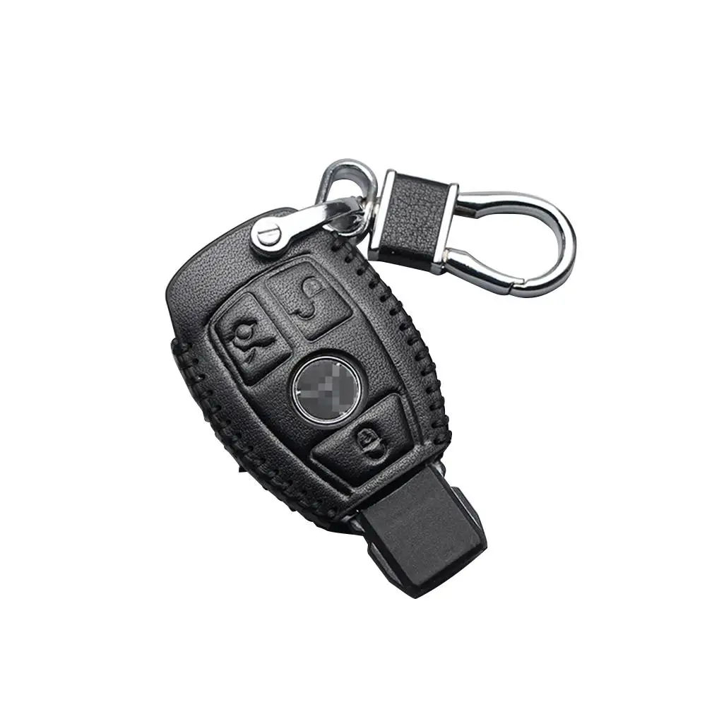 Car Key Cover Leather Keychain Case For Mercedes Benz CLS CLA GL R SLK AMG A B C S Class Remote Holder | Автомобили и мотоциклы