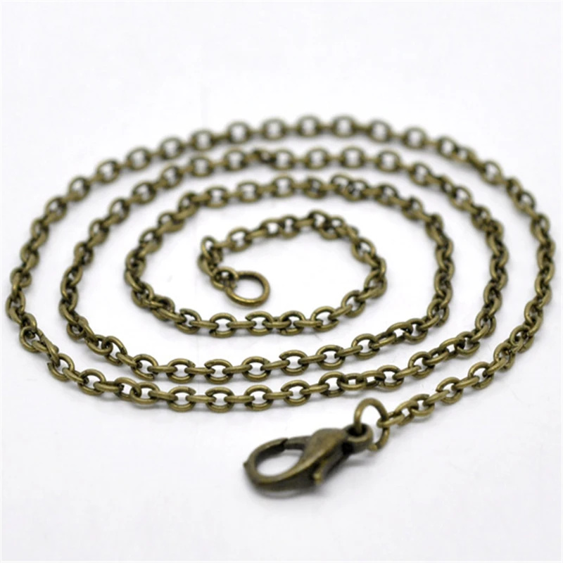 DoreenBeads коробка Горячая 12 бронзовых тон Омаров застежка цепи ожерелья 2x3 мм 18