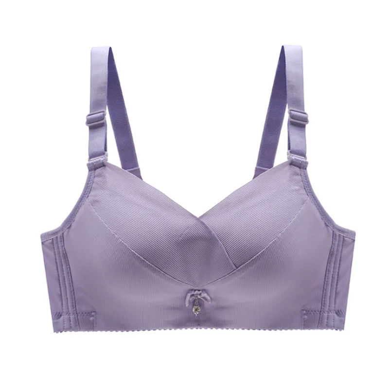 

Ladies Comfortable Bra Without Steel Ring Small Chest Gathered Thick Cup Sexy Bra Girl Adjustable Breathable Underwear