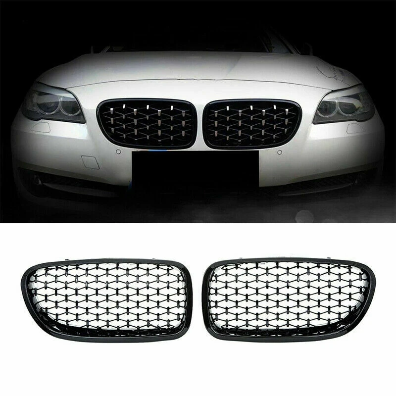 

Car Front Bumper Diamond Kidney Grilles Grille For-BMW 5 Series F10 F11 F18 520I 528I 2010-2016