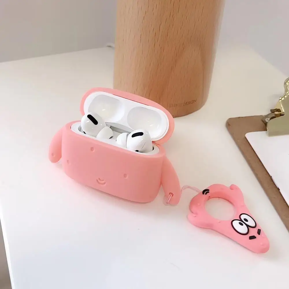 GOOYIYO - For Airpods 1 2 Pro Cartoon Silicone Case Earphone Charge Box Soft Cover 3 Accessory &amp Ring |