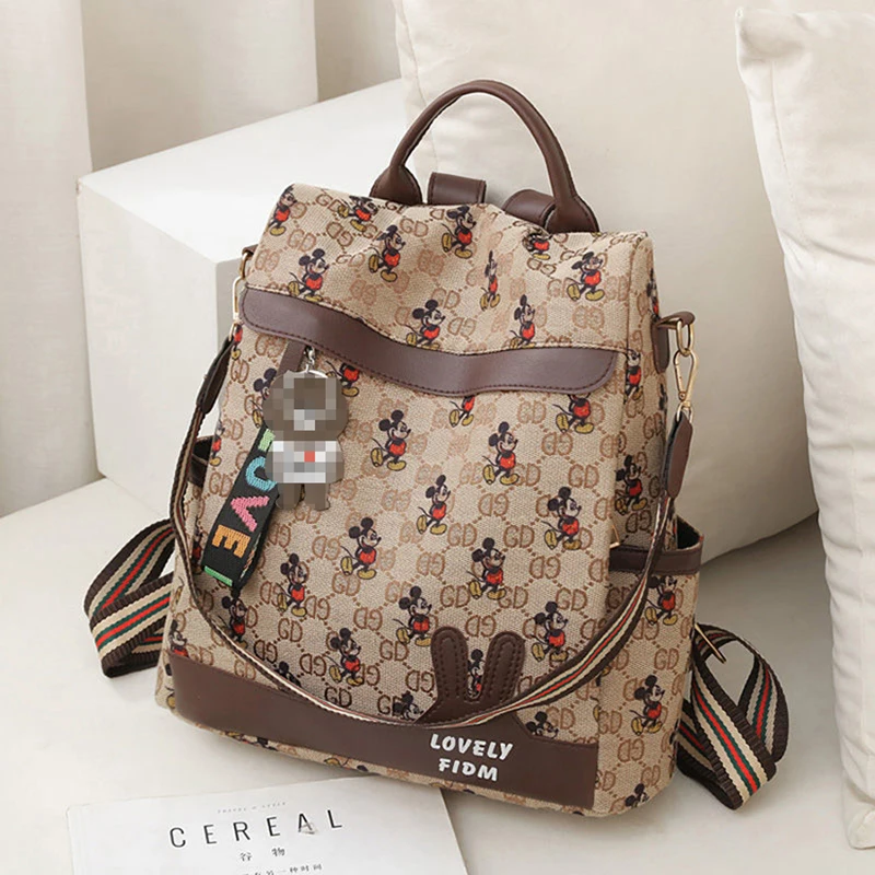 

Baby Diaper Mommy Waterproof Backpack Women's Fashion PU Leather Shoulder Backpack Multifunctional High Quality Bag For Travel